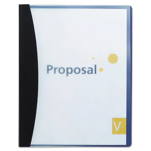 GBC® Report Cover with Hidden Swing Clip, Frosted/Black, 8.5 x 11