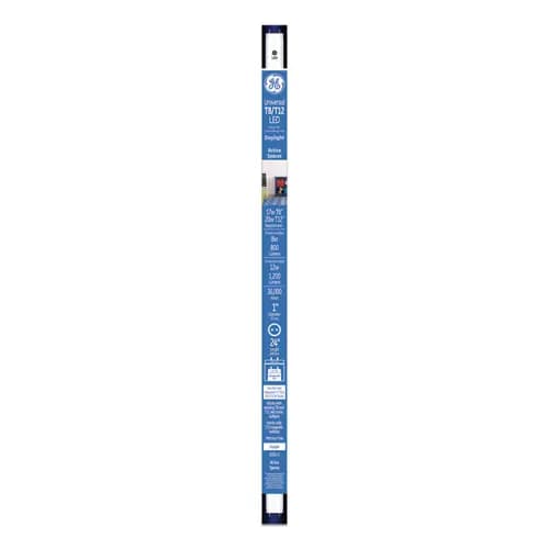 GE 24" T8/T12 LED Tube Light, 8W, Daylight, 6/Carton