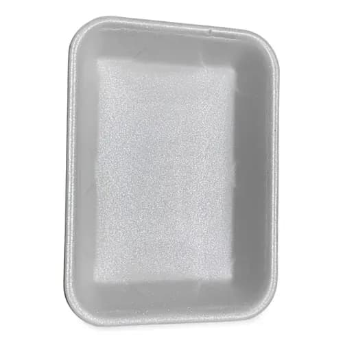 GEN Meat Trays, #4P, 9.5 x 7.19 x 1.2, White, Foam, 500/Carton