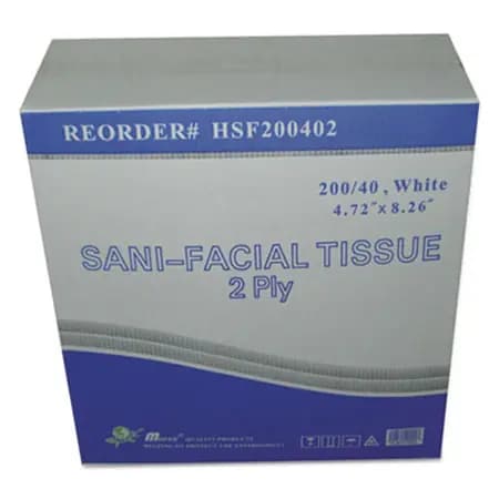 GEN Sani 2-Ply White Facial Tissue 40 Sheet/Box