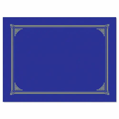 Geographics® Certificate/Document Cover, Metallic Blue, 6/Pack