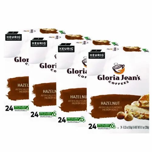 Gloria Jean's® Hazelnut Coffee K-Cups, 96/Carton
