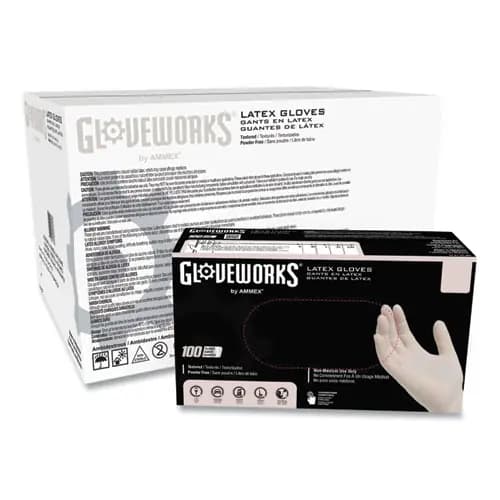GloveWorks® by AMMEX® Latex Disposable Gloves