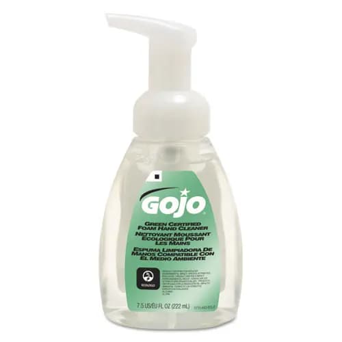 GOJO® Green Certified Foam Soap, Fragrance-Free, 7.5 oz, 6/Carton