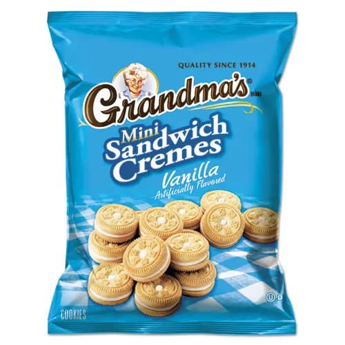 Grandma's® Mini Vanilla Creme Sandwich Cookies, 24/Carton