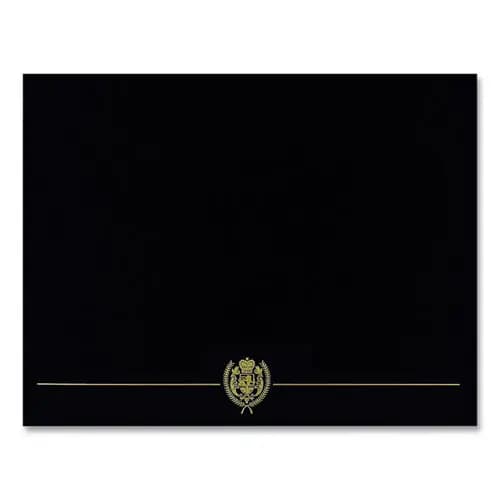 Great Papers!® Classic Crest Certificate Covers, Black, 5/Pack