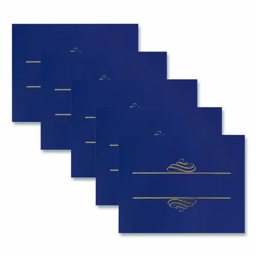 Great Papers!® Embossed Foil Certificate Holders, Navy, 5/Pack