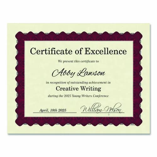 Great Papers!® Metallic Border Certificates