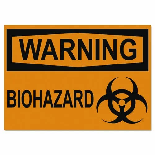 Headline® Sign OSHA Safety Signs, WARNING BIOHAZARD, Orange/Black, 10 x 14