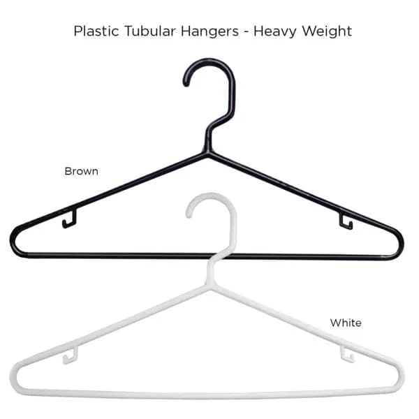 Heavyweight Plastic Hangers – Brown or White