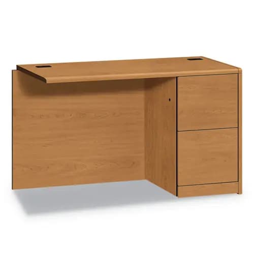HON® 10700 Series Full Right Pedestal Return, 48"W x 24"D x 29.5"H, Harvest