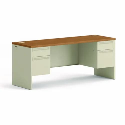 HON® 38000 Series Kneespace Credenza, Harvest/Putty, 72"W x 24"D x 29.5"H