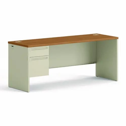 HON® 38000 Series Left Pedestal Credenza, Harvest/Putty
