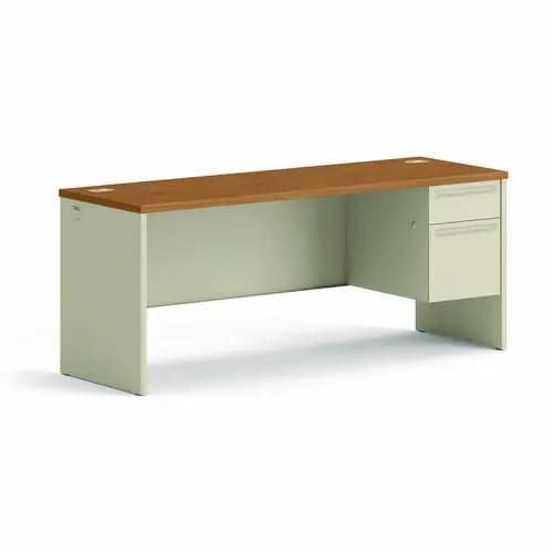 HON® 38000 Series Right Pedestal Credenza, Harvest/Putty