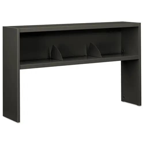 HON® 38000 Series Stack On Open Shelf Hutch, Charcoal, 60"W x 13.5"D x 34.75"H