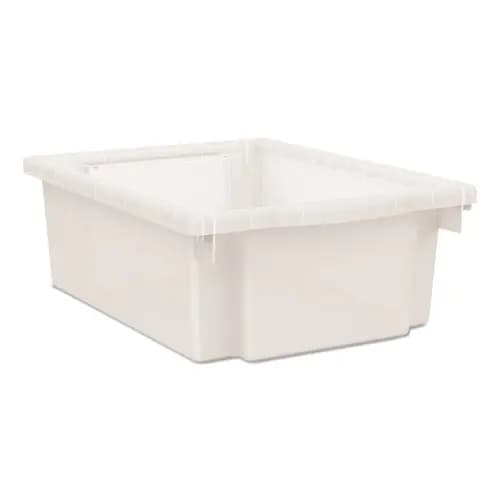 HON® Flagship Storage Bins, 1 Section, Translucent White, 12.75" x 16" x 6"