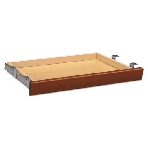 HON® Laminate Angled Center Drawer, 26w x 15.38d x 2.5h, Cognac