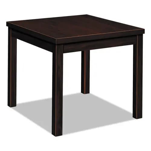 HON® Laminate Occasional Table, Square, Mahogany, 24"W x 24"D x 20"H