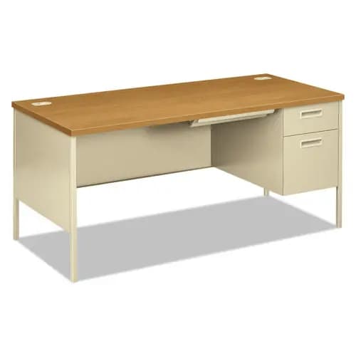 HON® Metro Classic Series Single Pedestal "L" Workstation Desk