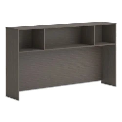 HON® Mod Desk Hutch, Slate Teak, 3 Compartments