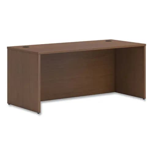 HON® Mod Desk Shell, Sepia Walnut, 66"W x 30"D x 29"H