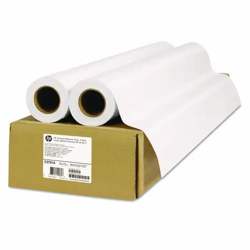 HP Universal Adhesive Vinyl, 2" Core, 36" x 66 ft, Vinyl White, 2/Pack