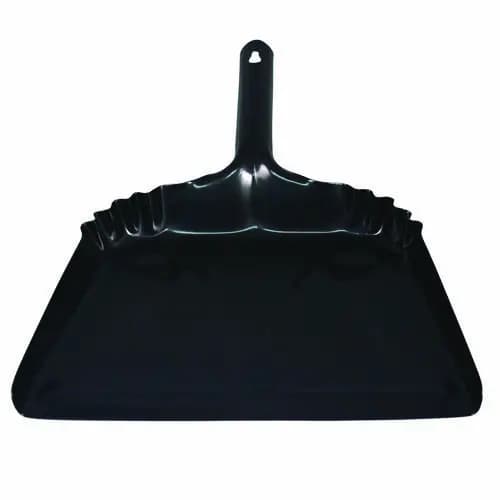 Impact® Heavy-Duty Metal Dust Pan, 12 x 14, 20-Gauge Steel, Black