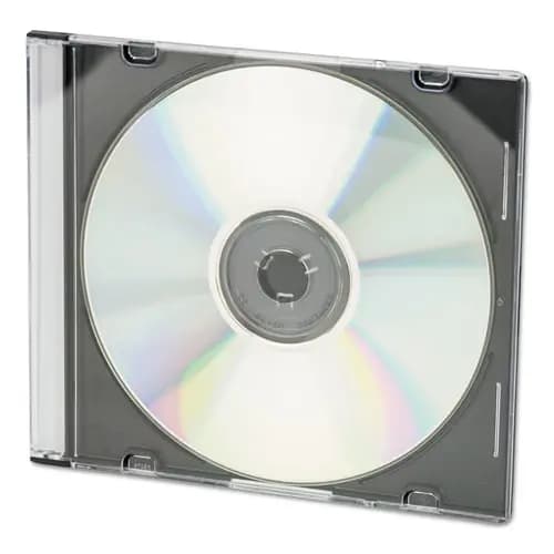 Innovera® CD/DVD Slim Jewel Cases, Clear/Black, 50/Pack