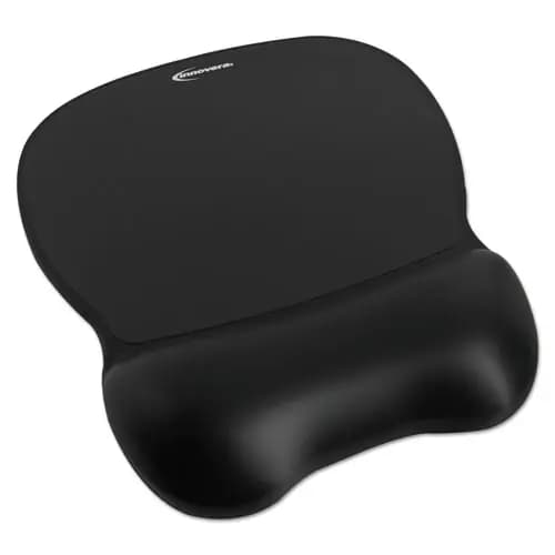 Innovera® Gel Mouse Pad with Wrist Rest, Black