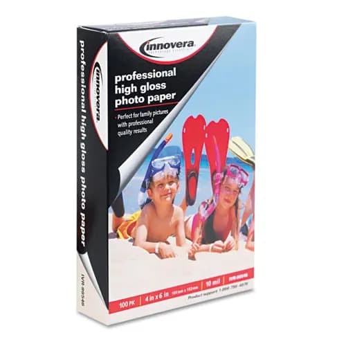 Innovera® High-Gloss Photo Paper, 4 x 6, 100/Pack