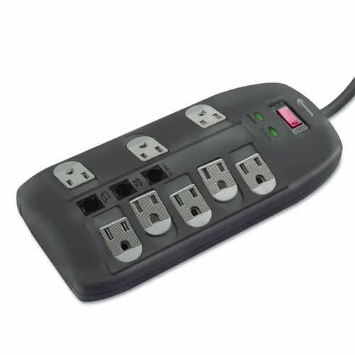 Innovera® Surge Protector, 8 AC Outlets, 6 ft Cord, 2,160 Joules, Black