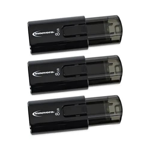 Innovera® USB 3.0 Flash Drive, 8 GB, 3/Pack