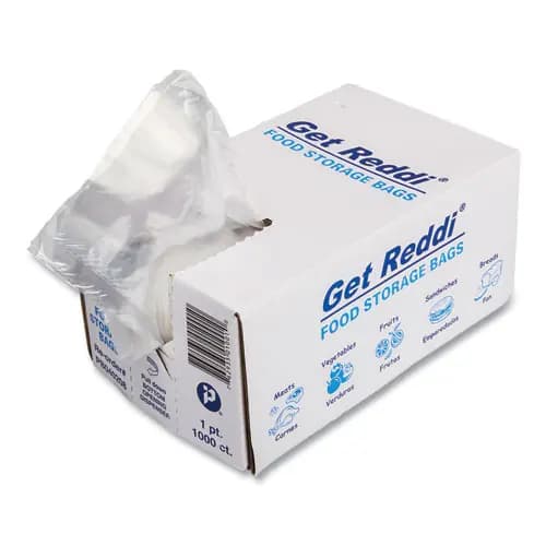 Inteplast Group Food Bags, 16 oz, 4" x 2" x 8", Clear, 1,000/Carton