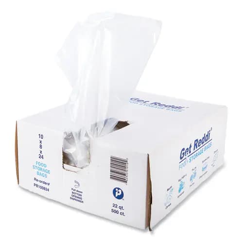 Inteplast Group Food Bags, 5.5 gal, Clear, 500/Carton