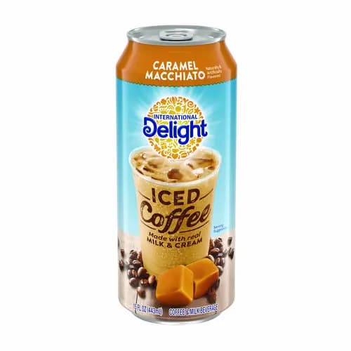 International Delight® Iced Coffee, Caramel Macchiato, 15 oz Can, 12/Carton