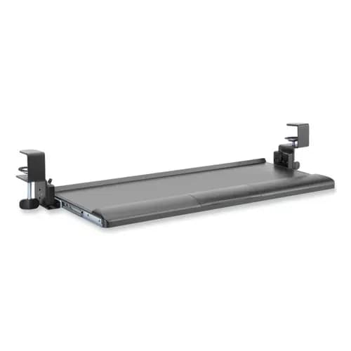 Kantek Desk Clamp Five-Position Tilting Keyboard Tray, Black, 26.8" x 11.1"