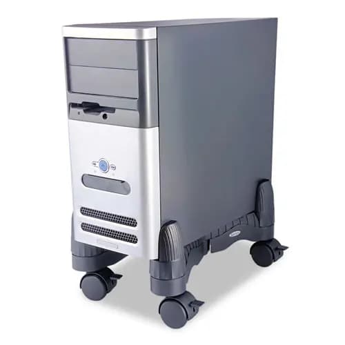 Kantek Mobile CPU Stand, Black, Supports 60 lb, Adjustable Width