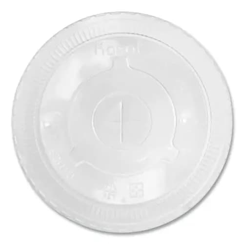 Karat® PET Lids, Flat, Fits 32 oz Cold Cups, Clear, 600/Carton