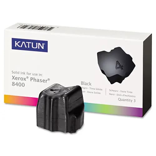 Katun Compatible 108R00604 Solid Ink Stick, Black, 3,400 Page Yield, 3/Box