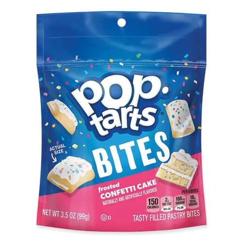 Kellogg's® Pop Tarts Bites, Confetti Cake, 3.5 oz Bag, 6/Carton