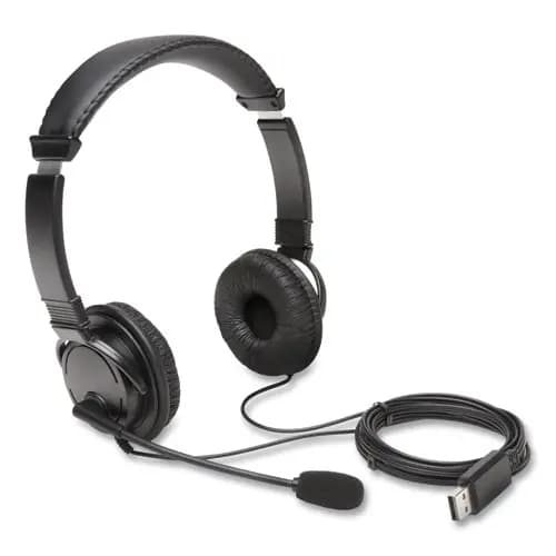 Kensington® Hi-Fi Headphones with Microphone, Black