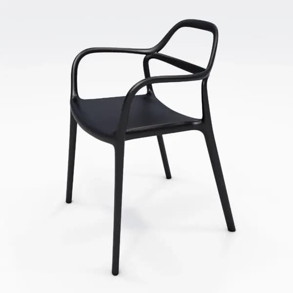 KFI Studios Dali Indoor/Outdoor Chair, Black