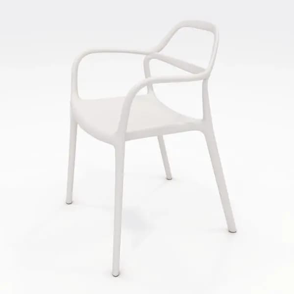 KFI Studios Dali Indoor/Outdoor Chair, White