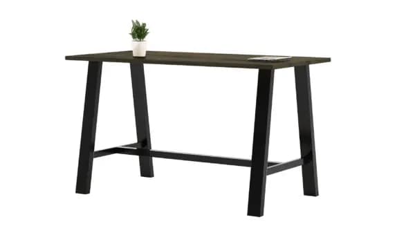 KFI Studios Midtown 3 x 6 FT Conference Table, Barnwood Finish, Bistro Height