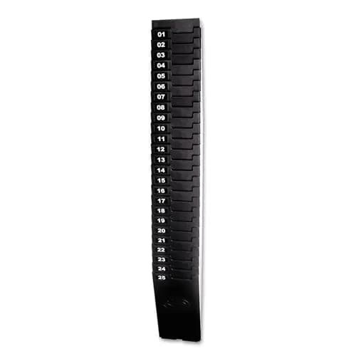 Lathem® Time Card Rack for 7" Cards, 25 Pockets, ABS Plastic, Black