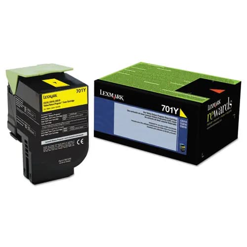 Lexmark™ 70C10Y0 Return Program Toner, Yellow, 1,000 Page-Yield