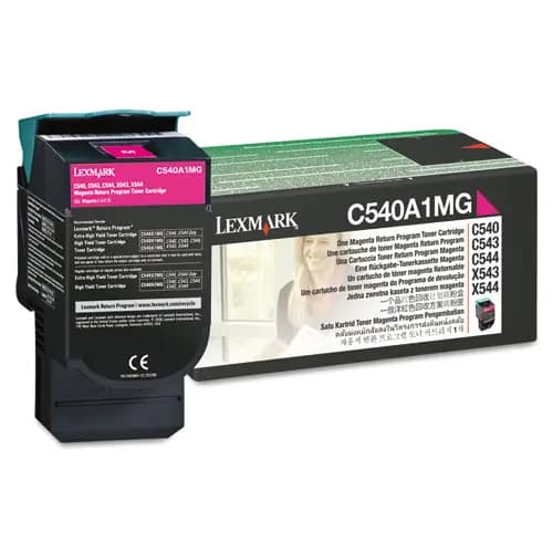 Lexmark™ C540A1MG Return Program Toner, 1,000 Page-Yield, Magenta