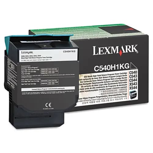 Lexmark™ C540H1KG Return Program High-Yield Toner, Black, 2,500 Page-Yield