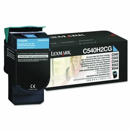 Lexmark™ C540H2CG High-Yield Toner Cartridge, Cyan, 2,000 Pages