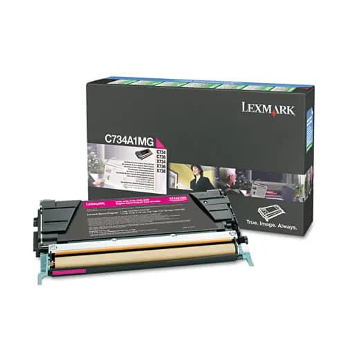 Lexmark™ C734A1MG Return Program Toner, 6,000 Page-Yield, Magenta